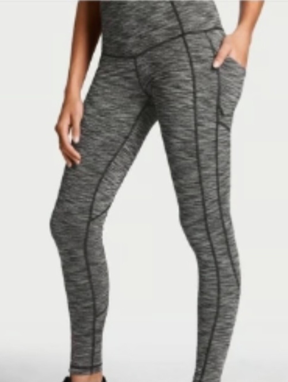 Victoria's Secret Heathered Gray Seam-Detail High-Rise Leggings Nwt Size Xs.